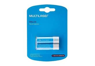 PILA AA RECARGABLE MULTILASER 2500mAh 2 UNIDADES