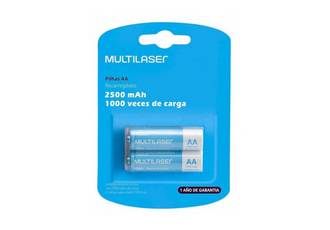 PILA AAA RECARGABLE MULTILASER 1000mAh 2 UNIDADES