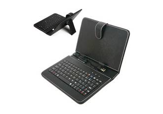 FUNDA PARA TABLET CON TECLADO 10.1 PULG NEGRA