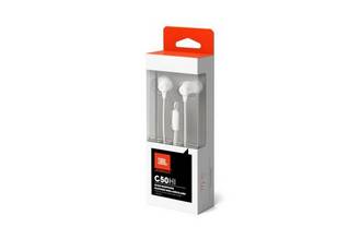 AURICULAR CON MICROFONO JBL C50HI IN EAR BLANCO