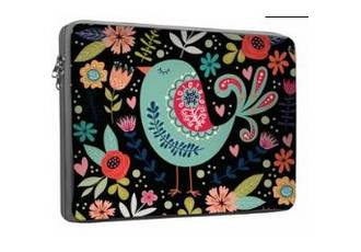 FUNDA NOTEBOOK NEOPRENE EST 43 BIRD NEGRO DE 15.6 PULGADAS