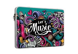 FUNDA NOTEBOOK NEOPRENE EST 21 LETS MUSIC DE 15 PULGADAS