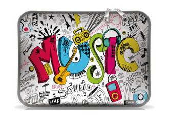 FUNDA NOTEBOOK NEOPRENE ESTAMPADO 9 MUSIC DE 15.6 PULGADAS