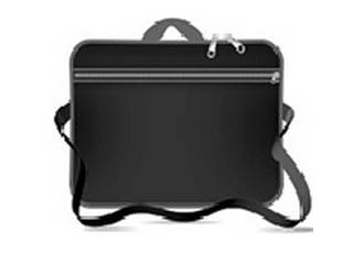 MALETIN NOTEBOOK NEOPRENE DE 14/15.6 PULGADAS NEGRA CON MANIJA Y CORREA