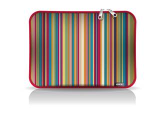 FUNDA NOTEBOOK NEOPRENE ESTAMPADO 4 RAYAS MULTICOLOR DE 14 PULGADAS