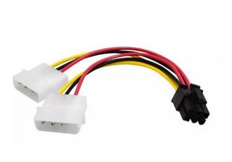 CABLE POWER HEMBRA DE PC A 6 PINES HEMBRA CDA007