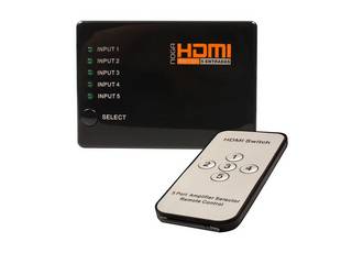 SWITCH HDMI  HDMI-SW3 1 SALIDA/5 ENTRADAS C/REMOTO