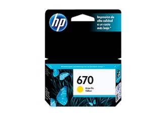 CARTUCHO ORIGINAL HP 670 AMARARILLO PARA 3525/4615/4625/5525