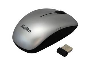 MOUSE USB INALAMBRICO KOLKE WIRELESS KEM-365 PLATEADO 1200 DPI