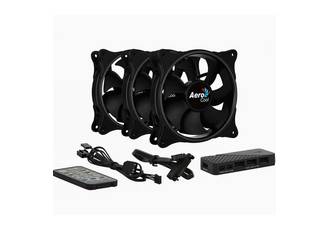 FAN COOLER KIT X 3 ECLIPSE 12 PRO ARGB DUAL RING CON HUB Y CONTROL REMOTO AEROCOOL