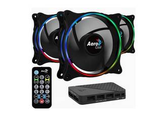 FAN COOLER KIT X 3 ECLIPSE 12 PRO ARGB DUAL RING CON HUB Y CONTROL REMOTO AEROCOOL