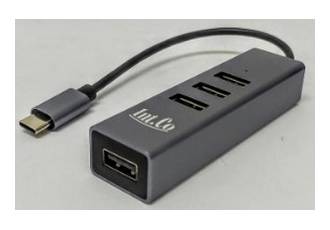 HUB TIPO C 2.0 A USB 4 PUERTOS ALUMINIO KQ006H