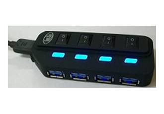 HUB USB 4P 3.0 CON LLAVE KQ007H