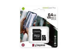 MEMORIA MICRO SD 64GB CLASE 10 CAMBA SELECT PLUS 100MBS KINGSTON