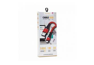 CABLE USB A MICROUSB ROJO 2A 1METRO STRONG CARGA RAPIDA NETMAK NM-117R