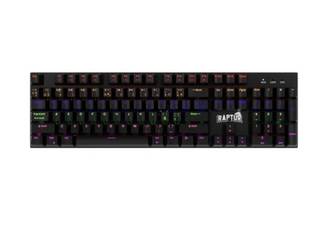 TECLADO MECANICO GAMING RGB RAPTOR FIRECLAW M104 SWITCH RED 104 TECLAS