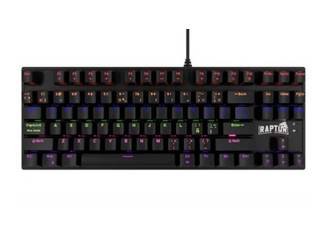 TECLADO MECANICO GAMING RGB RAPTOR FIRECLAW M87 SWITCH RED 87 TECLAS