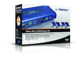 SWITCH KVM TRENDNET TK-400K 4PUERTOS C/CABLES