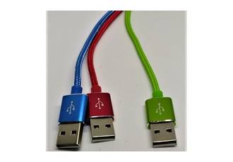 CABLE USB A MICROUSB MALLADO VARIOS COLORES METALICO 09-004
