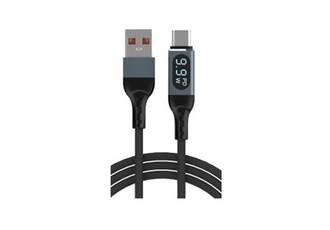 CABLE USB 3.0 TIPO C CARGA RAPIDA 100W 5V-20A 480Mbps INDICADOR DE CARGA EN WATTS CP01-20-016