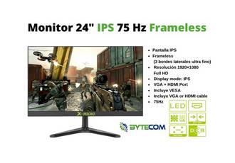 MONITOR 24 X-MICRO X24KF HDMI Y VGA IPS 75Hz ULTRA FINO 12M GTIA