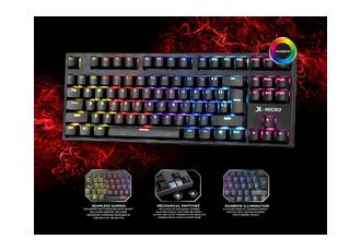 TECLADO MECANICO GAMING RGB X-MICRO XGK-913 BLUE SWITCH 88 TECLAS