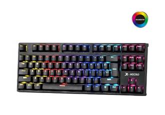 TECLADO MECANICO GAMING RGB X-MICRO XGK-913 BLUE SWITCH 88 TECLAS