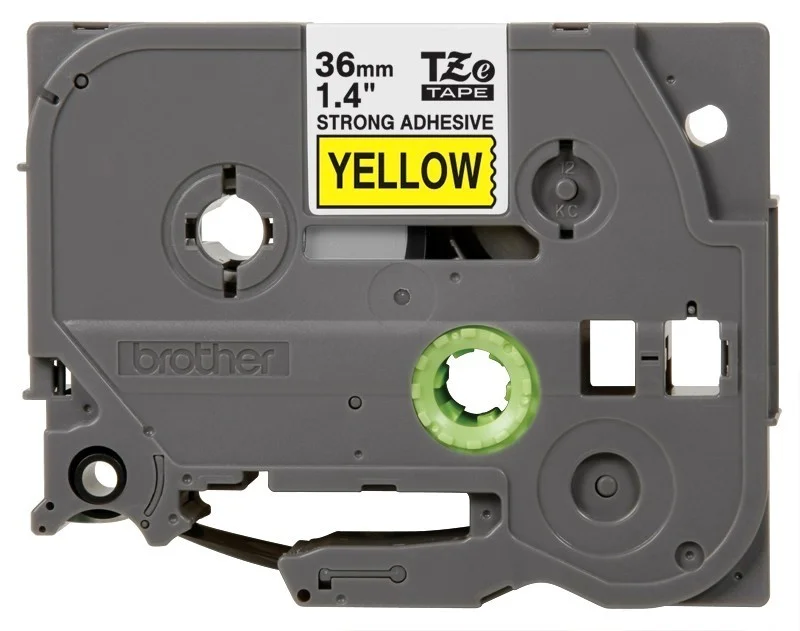 Cinta Rotuladora Brother Doble Adhesivo TZE-S661 36mm Negro/Amarillo 8 MTS Laminada disponible en Bytecom Moron Zona Oeste Haedo Castelar Ituzaingo Padua Ramos Mejia