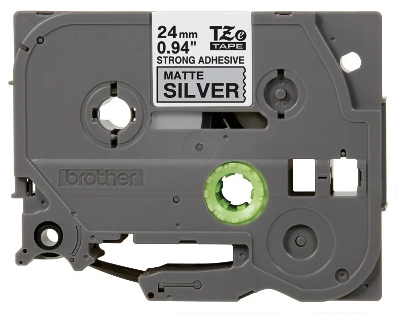 Cinta Rotuladora Brother Doble Adhesivo TZE-S951 24mm Negro/Plateado 8 MTS Laminada disponible en Bytecom Moron Zona Oeste Haedo Castelar Ituzaingo Padua Ramos Mejia