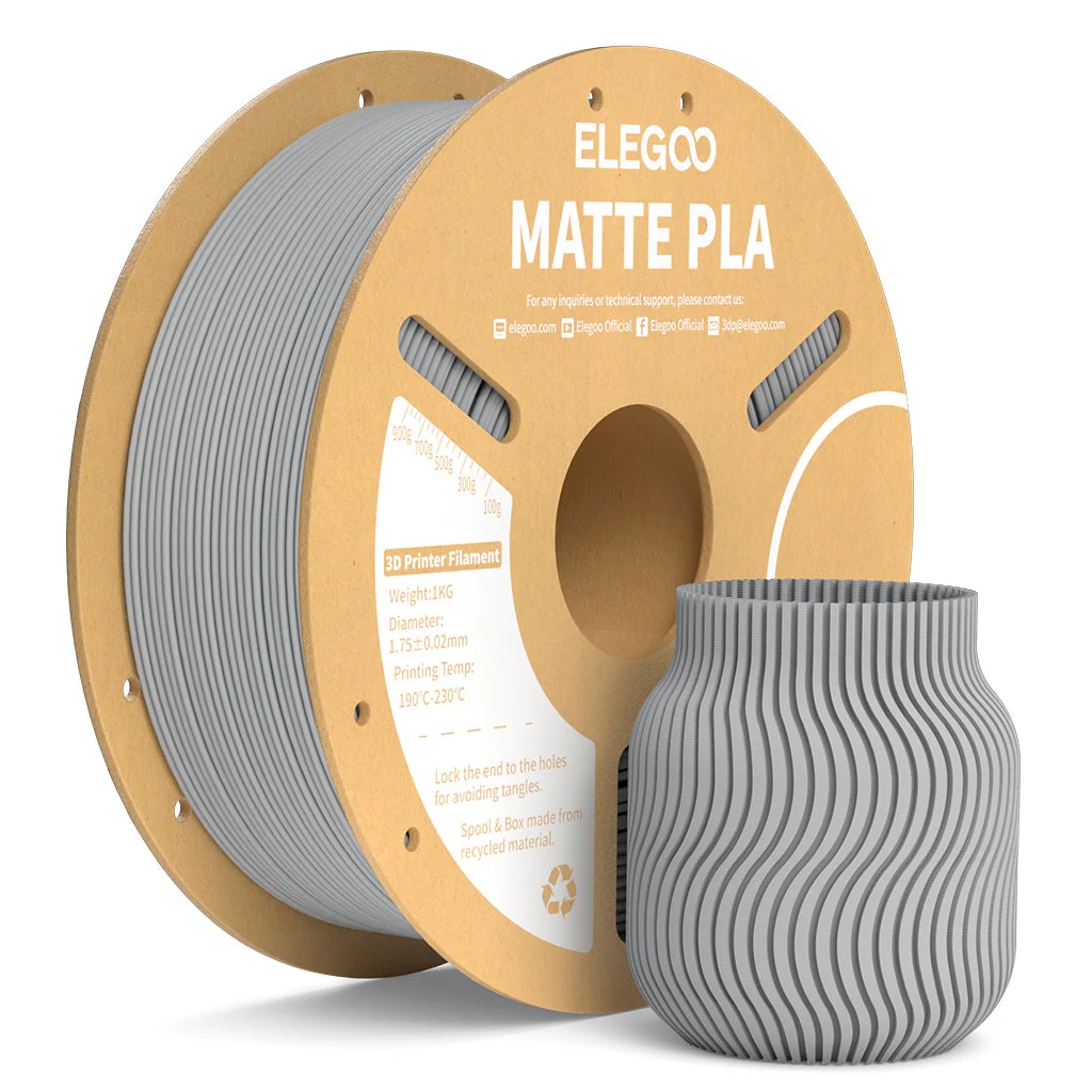 FILAMENTO 3D ELEGOO PLA GRIS PIZARRA 1.75mm 1KG 0256 disponible en Bytecom Moron Zona Oeste Haedo Castelar Ituzaingo Padua Ramos Mejia