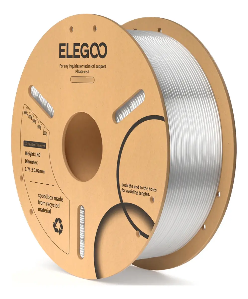 FILAMENTO 3D ELEGOO PLA NATURAL 1.75mm 1KG 0514 disponible en Bytecom Moron Zona Oeste Haedo Castelar Ituzaingo Padua Ramos Mejia