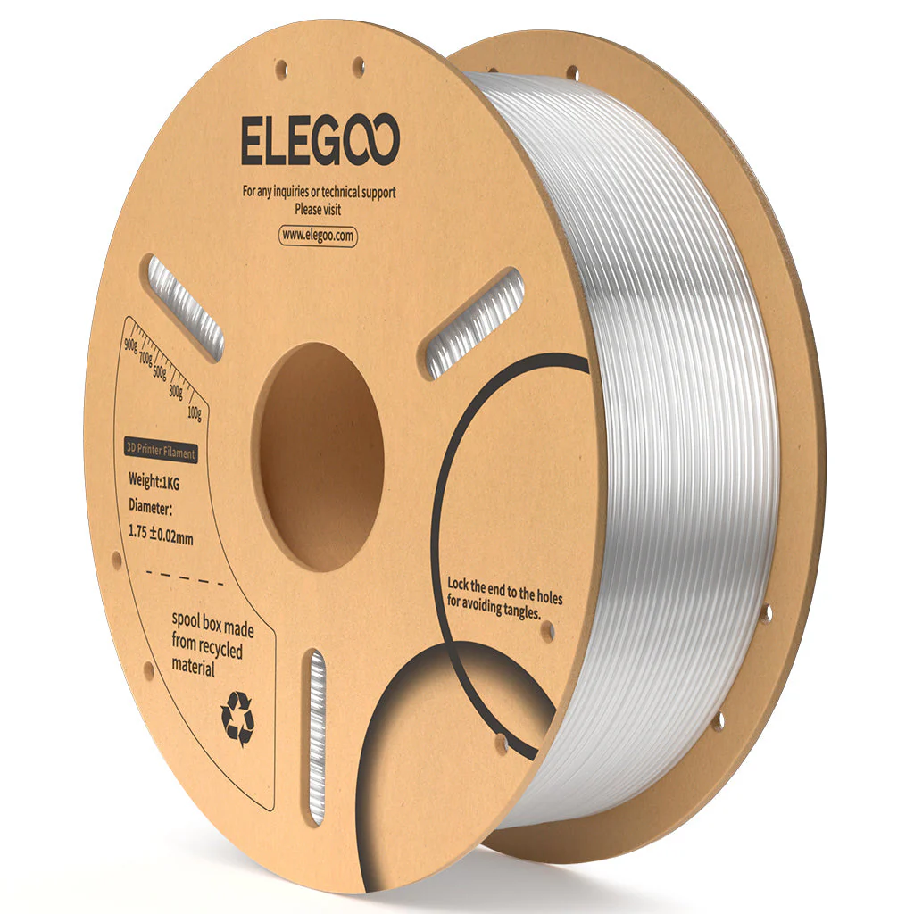 FILAMENTO 3D ELEGOO PLA TRANSLUCIDO 1.75mm 1KG 0516 disponible en Bytecom Moron Zona Oeste Haedo Castelar Ituzaingo Padua Ramos Mejia