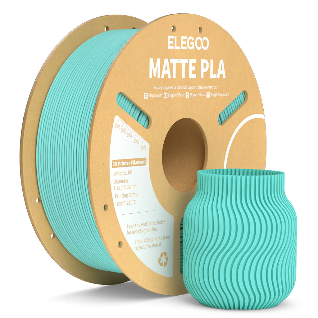 FILAMENTO 3D ELEGOO PLA VERDE AZULADO 1.75mm 1KG 0254 disponible en Bytecom Moron Zona Oeste Haedo Castelar Ituzaingo Padua Ramos Mejia