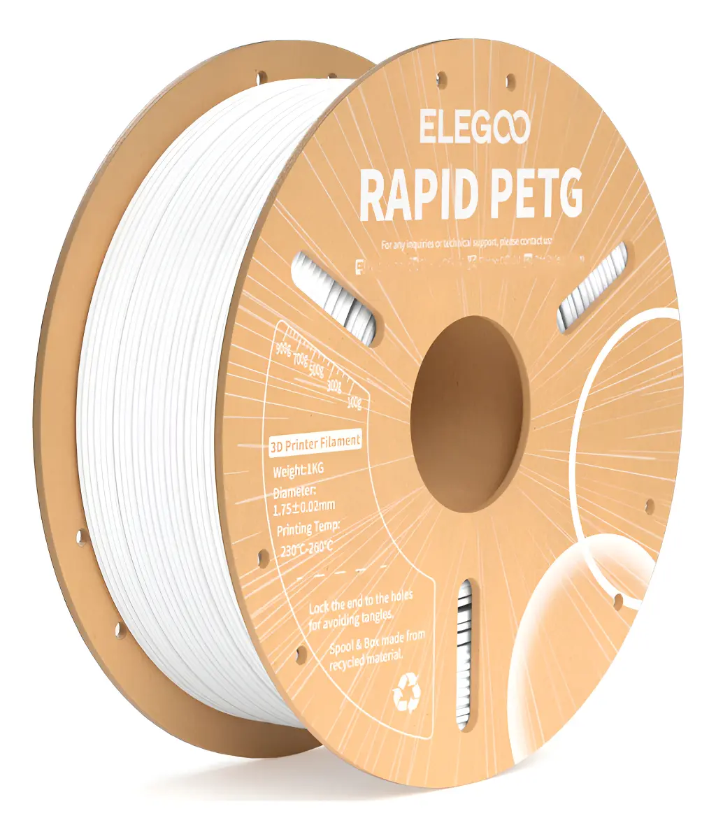 FILAMENTO 3D ELEGOO PETG PRO RAPIDO BLANCO 1.75mm 1KG 0217 disponible en Bytecom Moron Zona Oeste Haedo Castelar Ituzaingo Padua Ramos Mejia