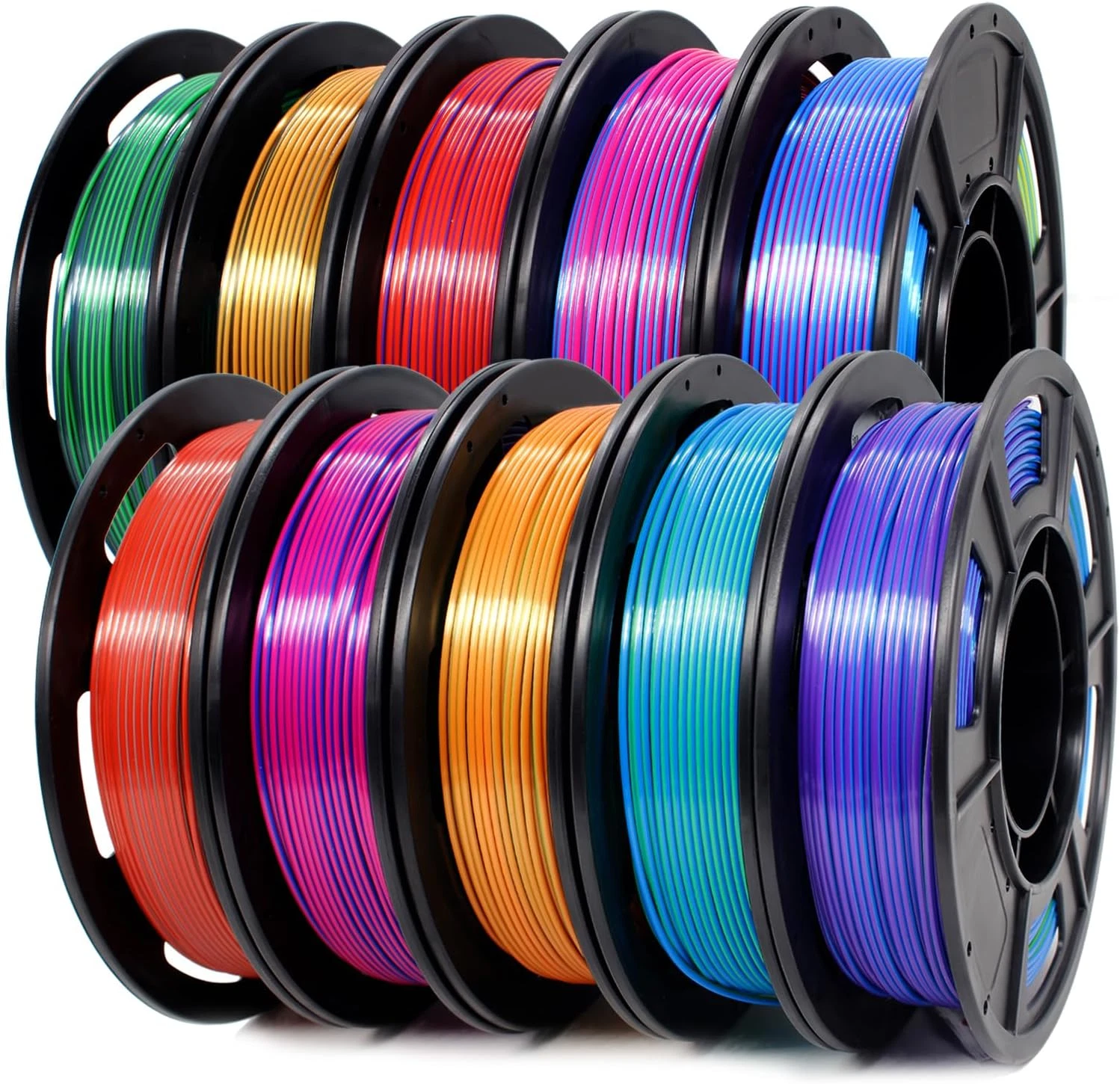 FILAMENTO 3D GST PLA+ COLORES SILK/SEDA 1.75 mm 1KG disponible en Bytecom Moron Zona Oeste Haedo Castelar Ituzaingo Padua Ramos Mejia