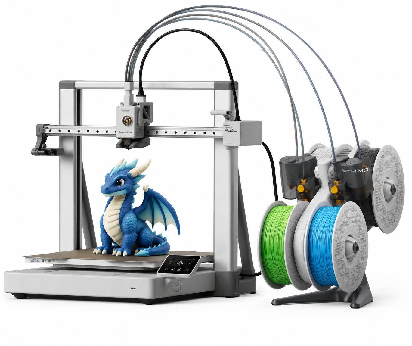 IMPRESORA 3D BAMBU LAB A2L COMBO CON AMS 4 COLORES disponible en Bytecom Moron Zona Oeste Haedo Castelar Ituzaingo Padua Ramos Mejia