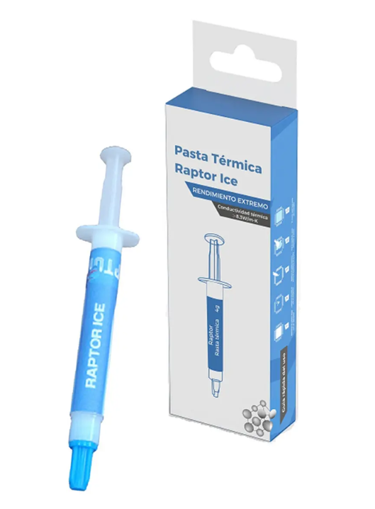 PASTA TERMICA RAPTOR ICE 8.3W/m-k 4gr GRASA DISIPADORA DE CALOR JERINGA disponible en Bytecom Moron Zona Oeste Haedo Castelar Ituzaingo Padua Ramos Mejia